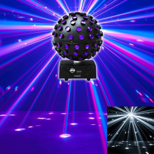  Package: American DJ Starburst LED Sphere Multi Color Shooting Beam DJ Lighting Effect FX Creates 34 Beams With 3 Operation Modes + (2) Chauvet DJ MINI STROBE LED Compact Easy-to-u
