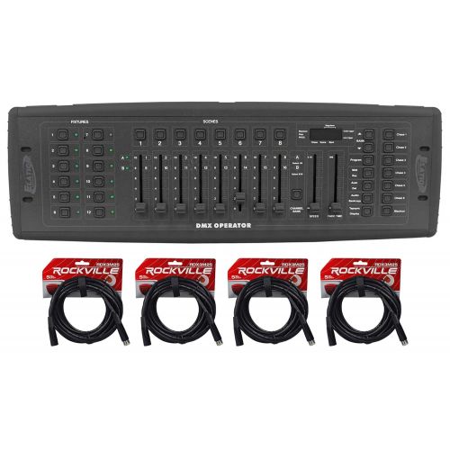  American DJ DMX Operator 192-Channel DJ MIDI Light Controller ADJ+(4) DMX Cables