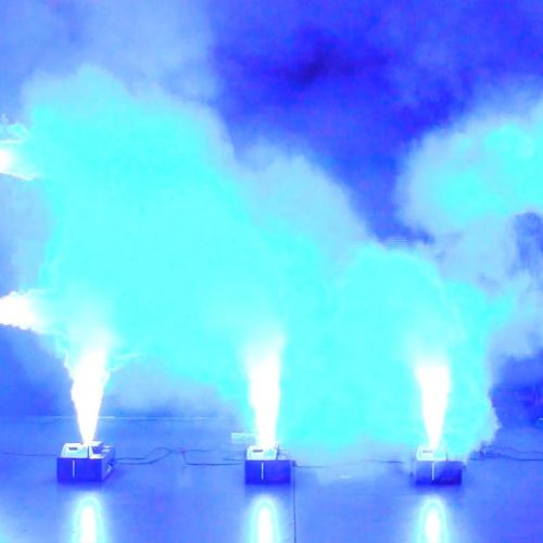  American DJ ADJ Fog Fury Jett Smoke Machine & LED Lights + Eco-Fog Juice Fluid, 2 Gallons