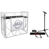 American DJ Pro Event Table II Metal DJ Booth Truss Facade+Mic+Stand+Cable+Case