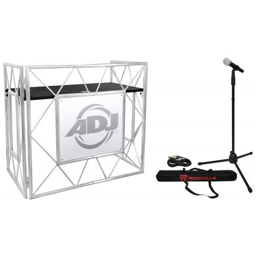 American DJ Pro Event Table II Metal DJ Booth Truss Facade+Mic+Stand+Cable+Case