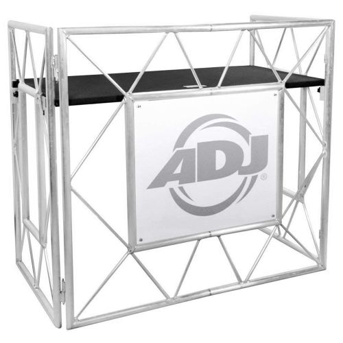  American DJ Pro Event Table II Foldable Portable DJ Booth Truss Facade+Shelves