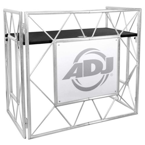  American DJ Pro Event Table II Foldable DJ Booth Truss Facade + (3) Microphones