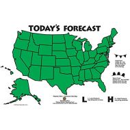 American Educational Products American Educational 4930 United States Weather Wall Classroom Map, 44 Length x 28 Height