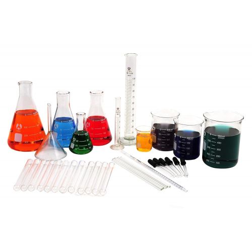  American Educational Products American Educational Borosilicate Glass Laboratory Glassware Kit (36 Pieces)