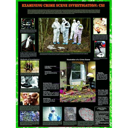  American Educational Products American Educational Examining Crime Scene Investigation Forensics Poster, 38 Length x 27 Width