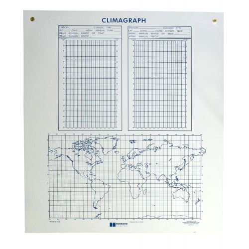  American Educational Products American Educational Reversible Weather and Climagraph Map, 50 Height x 44 Length