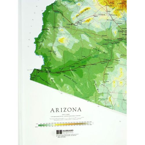  American Educational Products American Educational Arizona State Map without Frame, 27 Length x 21 Width