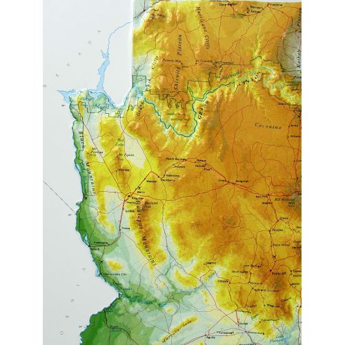  American Educational Products American Educational Arizona State Map without Frame, 27 Length x 21 Width