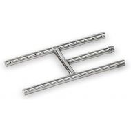 American Fire Glass SS-H-12 Stainless Steel H-Style Burner - Natural Gas, 12 x 6