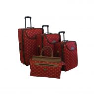 American Flyer Luggage Lyon 4 Piece Set, Metalic Red, One Size