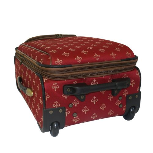  American Flyer Luggage Fleur De Lis 4 Piece Set, Red, One Size