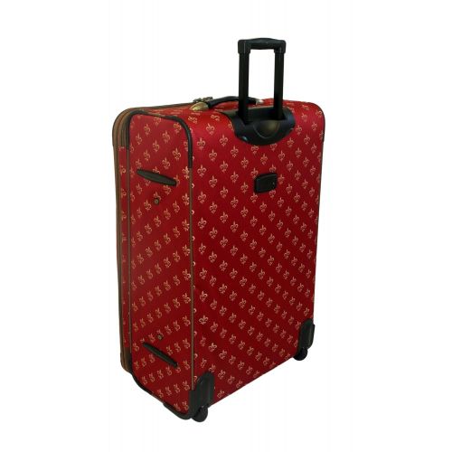  American Flyer Luggage Fleur De Lis 4 Piece Set, Red, One Size