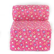 [아마존베스트]American Furniture Alliance Childrens Studio Chair Sleeper Jr. Twin 24, Pink Flower