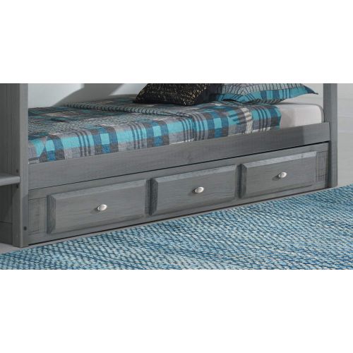  American Furniture Classics 3214-TF-K3 Staircase bunkbed Charcoal Grey