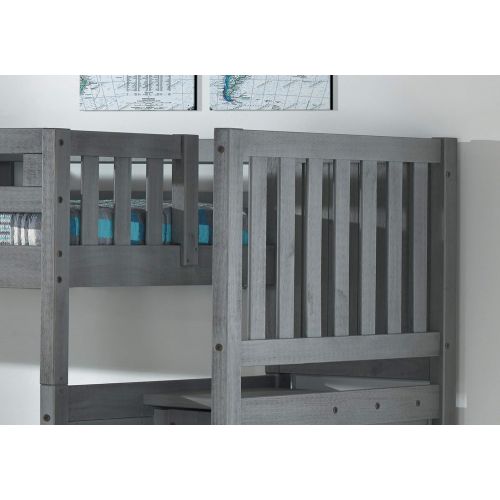  American Furniture Classics 3214-TF-K3 Staircase bunkbed Charcoal Grey