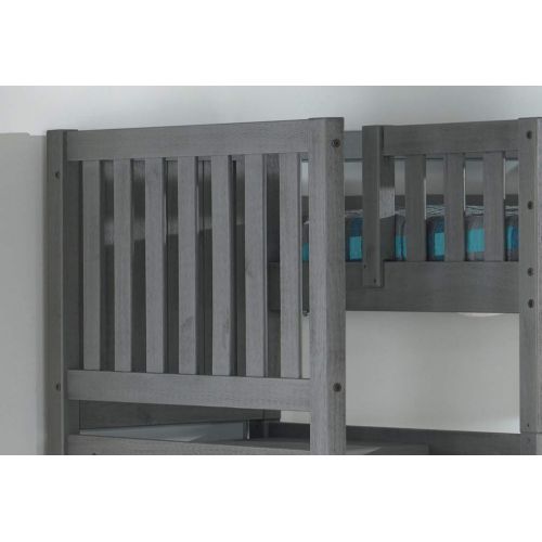  American Furniture Classics 3214-TT-TRUN Staircase bunkbed Charcoal Grey