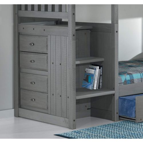  American Furniture Classics 3214-TT-TRUN Staircase bunkbed Charcoal Grey