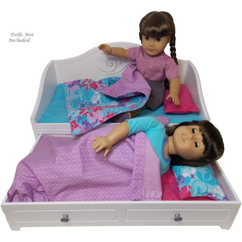  AG American Girl Trundle Bed and Bedding Set