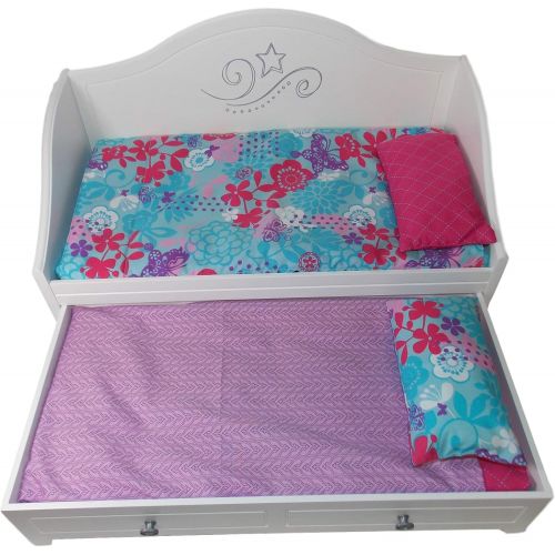  AG American Girl Trundle Bed and Bedding Set