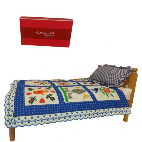  American Girl Addys Bed & Bedding Beforever New Blue Version for 18 Dolls ( Doll not included)