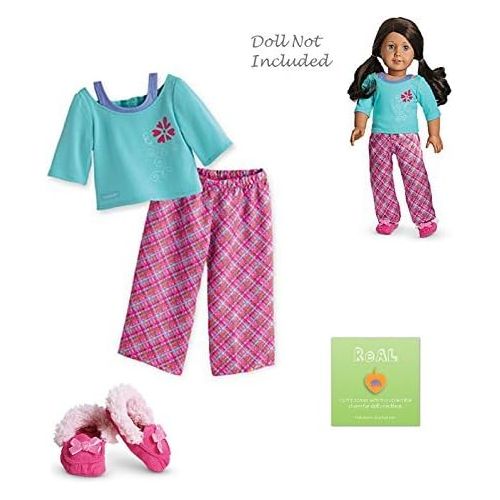  American Girl - Petals & Plaid PJS for Dolls + Charm - MY AG 2014