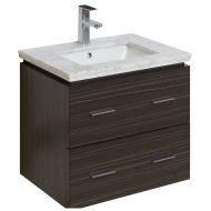 American Imaginations 23-in. W x 17-in. D Modern Wall Mount Plywood-Melamine Vanity Base Only In Dawn Grey