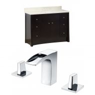 American Imaginations 36-in. W x 17-in. D Modern Wall Mount Plywood-Melamine Vanity Base Set Only In Dawn Grey