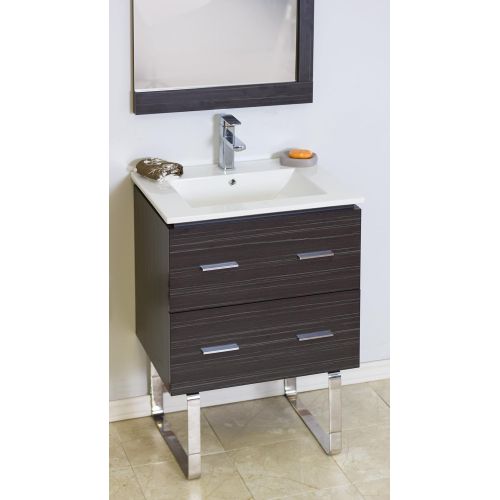  American Imaginations 88-in. W x 17-in. D Modern Wall Mount Plywood-Melamine Vanity Base Only In Dawn Grey