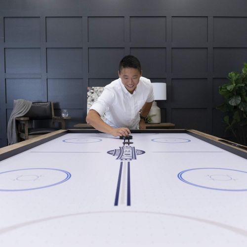  [아마존베스트]American Legend Kirkwood 84” Air Powered Hockey Table with Rustic Wood Finish, K-Shaped Legs and Modern Design