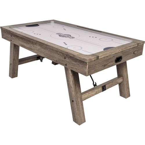  [아마존베스트]American Legend Brookdale Air-Powered Hockey Table with Rustic Wood Grain Finish, Angled Legs and Turnbuckle Accents Brown AL1005W