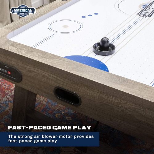  [아마존베스트]American Legend Brookdale Air-Powered Hockey Table with Rustic Wood Grain Finish, Angled Legs and Turnbuckle Accents Brown AL1005W