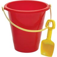 American Plastic Toys Kids’ 8” Sand Pail & Shovel Duo, Beach & Summer Fun, Outdoor Activities, Sand Pail Color May Vary, Ages 18 Mos+ , Red