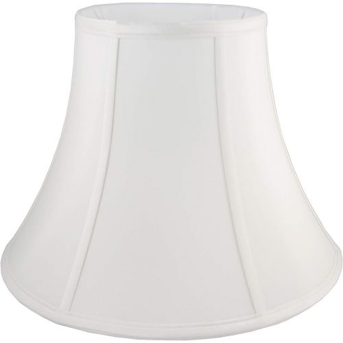  American Pride Lampshade Co. American Pride 7x 14x 12.5 Round Soft Shantung Tailored Lampshade, Off-white