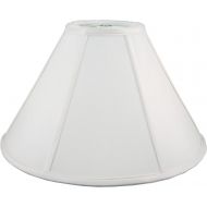 American Pride Lampshade Co. American Pride 7x 24x 11.25 Round Soft Shantung Tailored Lampshade, Off-white