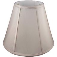 American Pride Lampshade Co. American Pride 6x 12x 8.5 Round Soft Shantung Tailored Lampshade, Croissant
