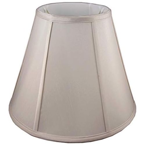  American Pride Lampshade Co. American Pride 6x 12x 8.5 Round Soft Shantung Tailored Lampshade, Croissant