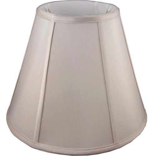  American Pride Lampshade Co. American Pride 6x 12x 8.5 Round Soft Shantung Tailored Lampshade, Croissant