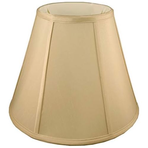  American Pride Lampshade Co. American Pride 5x 8x 7 Round Soft Shantung Tailored Lampshade, Honey