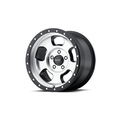  American Racing AR969 Ansen Off Road Wheel with Machined Finish and Satin Black Ring (15x8/5x114.3mm, -19 offset)