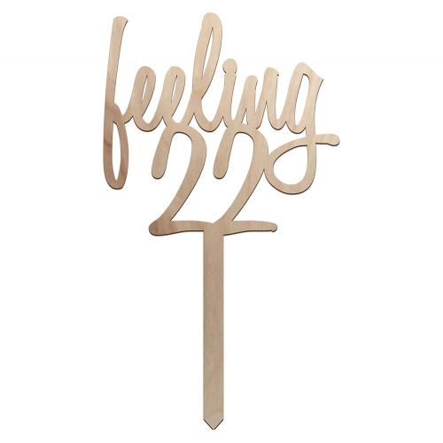  American Sign Letters Feeling 22 Cake Topper, Feeling 22, 22nd Birthday Cake Topper, Milestone Birthday Cake Topper, Adult Cake Topper, Wood Cake Topper (11)