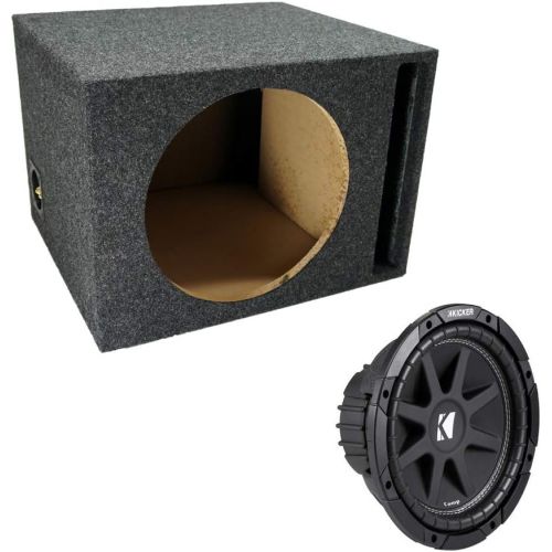  [아마존베스트]American Sound Connection ASC Package Single 12 Kicker Sub Box Vented Port Subwoofer Enclosure C12 Comp 300 Watts Peak