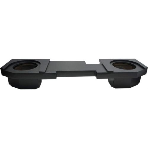  American Sound Connection Compatible with Dodge Ram 02-15 Quad - Crew Truck Dual 10 Sub Box Enclosure - Rhino Coated
