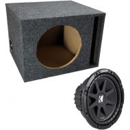 American Sound Connection Kicker Bundle Compatible with Universal Vehicle C10 Comp Single 10 Loaded Vented Sub Box Enclosure