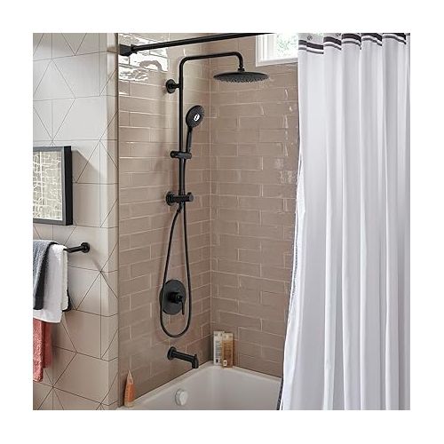  American Standard 1029072430 Spectra Versa Retrofit Shower System with Rain Showerhead, Matte Black