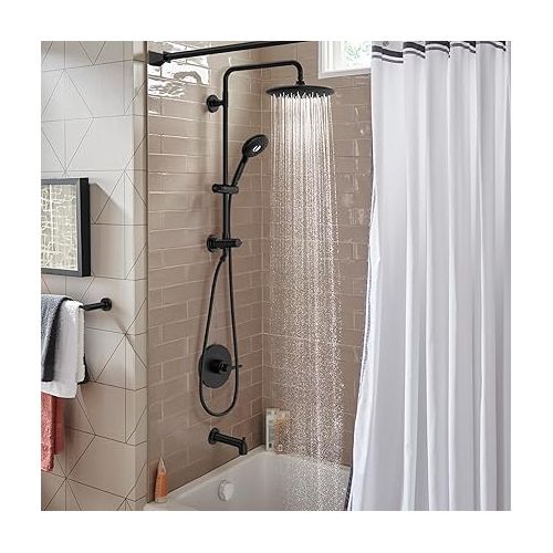  American Standard 1029072430 Spectra Versa Retrofit Shower System with Rain Showerhead, Matte Black