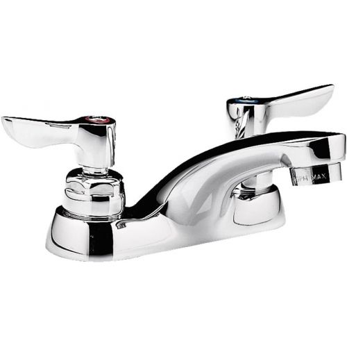  American Standard 5502.145.002 Monterrey 0.5 Gpm Centerset Lavatory Faucet with VR Metal Lever Handles and Grid Drain, Polished Chrome