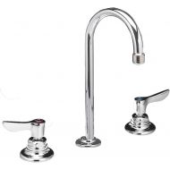 American Standard 6540.145.002 Monterrey Widespread .5 Gpm Gooseneck Faucet with VR Metal Lever Handles Less Drain, Polished Chrome