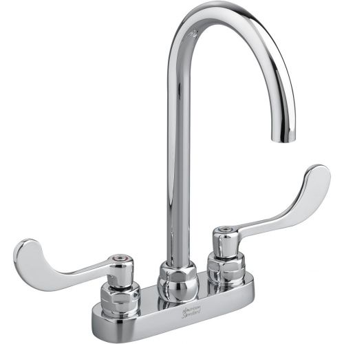  American Standard 7500160.002 Monterrey 4 Centerset 5 Gooseneck Spout Bathroom Faucet, Polished Chrome