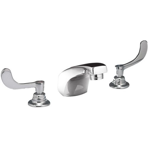  American Standard 6500.175.002 Monterrey 0.5 Gpm Widespread Lavatory Faucet with VR Wrist Blade Handles Less Drain, Polished Chrome